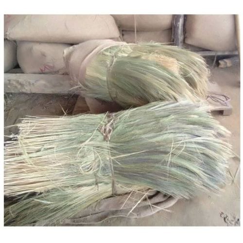Raw green grass bundles